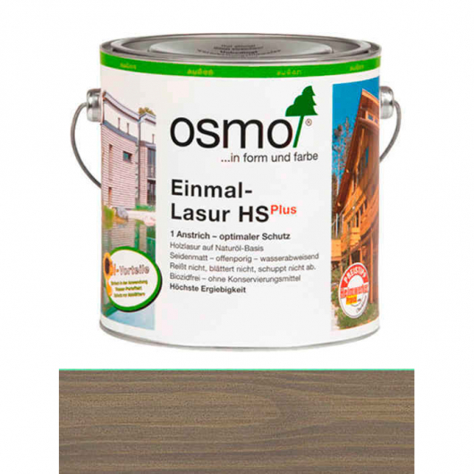 Одношарова лазур Osmo Einmal-Lasur HS plus 9205 патина прозоре шовковисто-матове