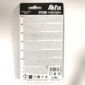 Термостійкий силіконовий герметик Akfix HT300°С чорний 50 г. - изображение 2 - интернет-магазин tricolor.com.ua