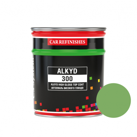 Автоэмаль CS System Alkyd 300 алкидная 325 Светло-зеленая (0,8 л)