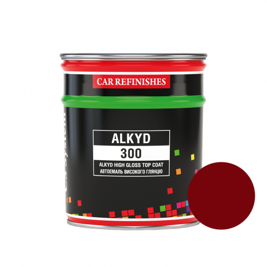 Автоэмаль CS System Alkyd 300 алкидная 127 Вишня (0,8 л)