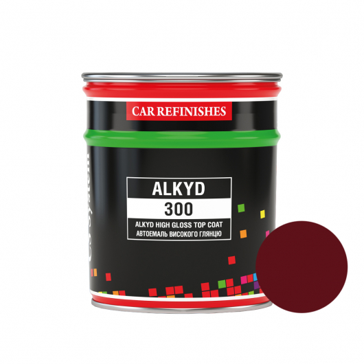Автоэмаль CS System Alkyd 300 алкидная 180 Гранат (0,8 л)