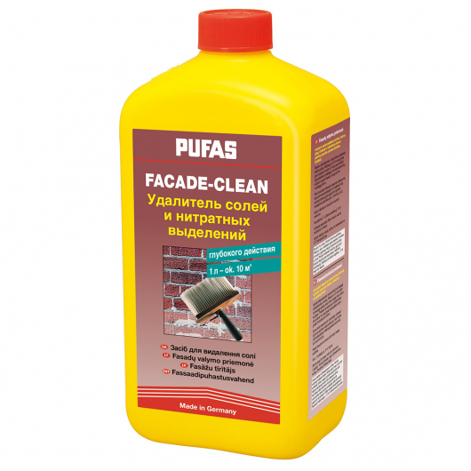 Засіб Pufas Facade-Clean видаляє солі і нітратні виділення