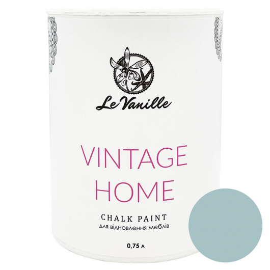 Крейдяна фарба Le Vanille Vintage Home Блідо-бірюзова 12 - интернет-магазин tricolor.com.ua