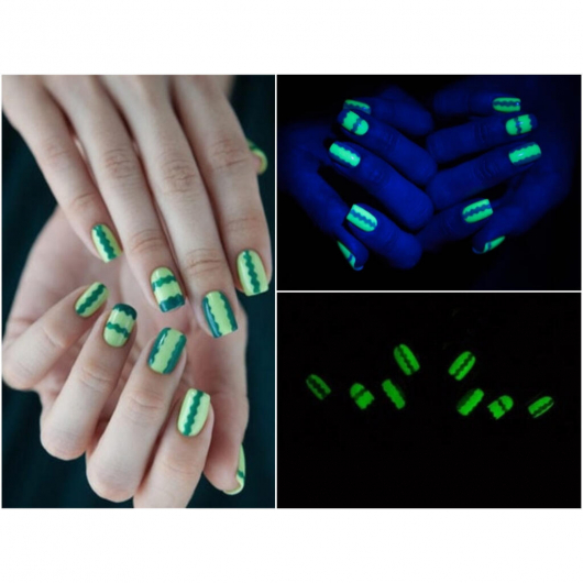Светящийся люминесцентный лак для ногтей AcmeLight 16 мл зеленое свечение - изображение 4 - интернет-магазин tricolor.com.ua