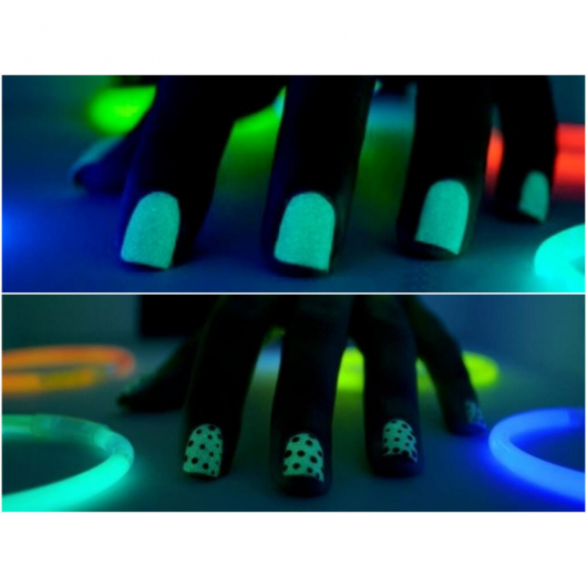 Светящийся люминесцентный лак для ногтей AcmeLight 16 мл зеленое свечение - изображение 6 - интернет-магазин tricolor.com.ua