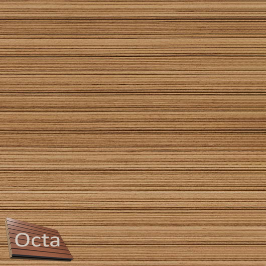 Акустическая панель Perfect-Acoustic Octa 1,5 мм без перфорации шпон Зебрано мелкорадиальный стандарт - интернет-магазин tricolor.com.ua