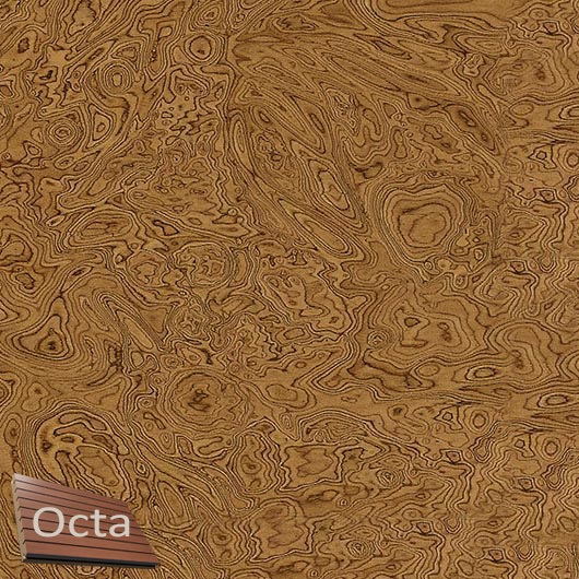Акустическая панель Perfect-Acoustic Octa 1,5 мм без перфорации шпон Корень ореха 10.07 Walnut Burl стандарт - интернет-магазин tricolor.com.ua
