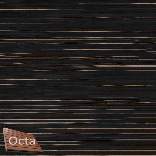 Акустична панель Perfect-Acoustic Octa 1,5 мм з перфорацією шпон Ебоні Ammara 10.42 Ammara Ebony негорюча - интернет-магазин tricolor.com.ua