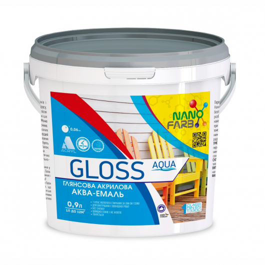 Емаль універсальна Gloss Aqua Nanofarb - изображение 2 - интернет-магазин tricolor.com.ua