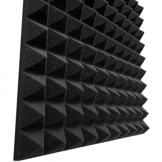 Акустическая панель Пирамида 50 мм 50х50 см A4Sound EchoFom Стандарт черный графит - изображение 5 - интернет-магазин tricolor.com.ua