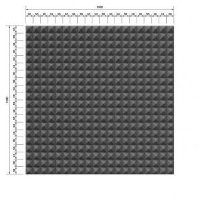 Акустична панель Піраміда 40 мм 100х100 см A4Sound EchoFom сіра - изображение 3 - интернет-магазин tricolor.com.ua