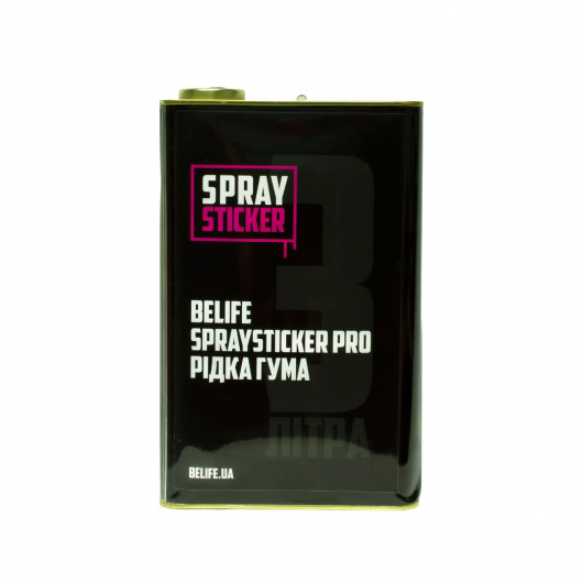 Рідка гума BeLife Spraysticker Pro PR4 чорна матова (3 л)