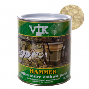 Фарба для металу Vik Hammer Античне золото молоткова - интернет-магазин tricolor.com.ua