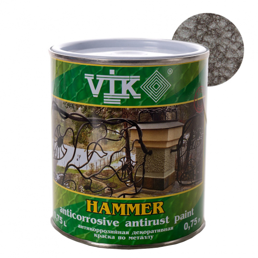 Фарба для металу Vik Hammer Коричнева молоткова - интернет-магазин tricolor.com.ua