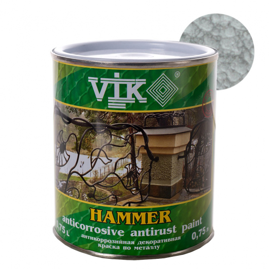 Фарба для металу Vik Hammer Сіра молоткова - интернет-магазин tricolor.com.ua