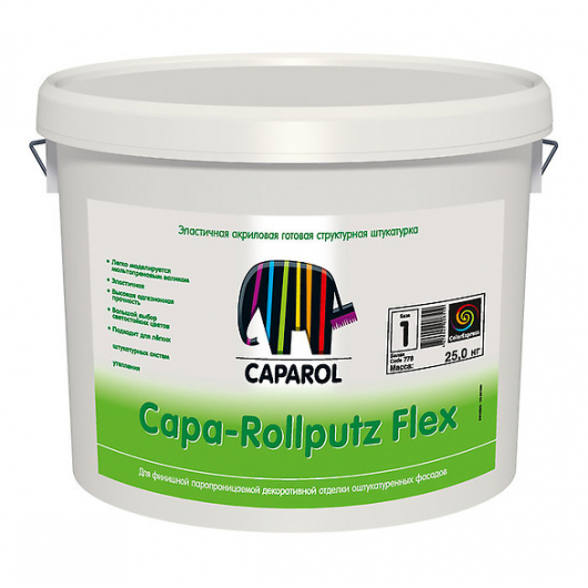 Штукатурка структурна Caparol Capa-Rollputz Flex База 1 біла 0,4-1,5 мм