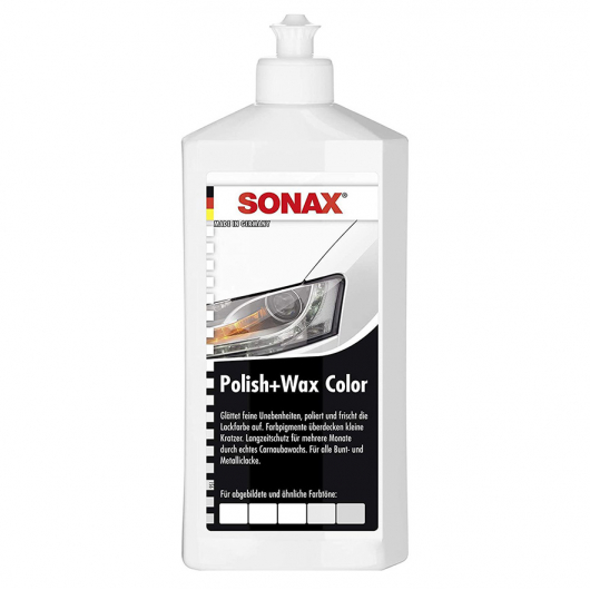 Поліроль з воском Sonax Polish&Wax Color NanoPro Білий - интернет-магазин tricolor.com.ua