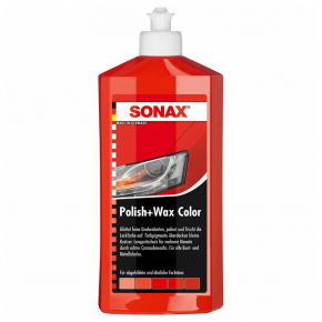 Поліроль з воском Sonax Polish&Wax Color NanoPro Червоний - интернет-магазин tricolor.com.ua