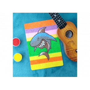 Трафарет для раскраски песком Акула S4 - изображение 3 - интернет-магазин tricolor.com.ua