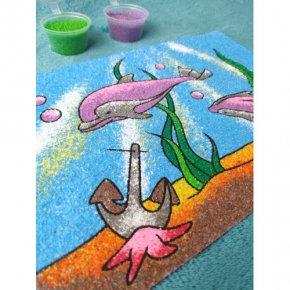 Трафарет для розмальовки піском Дельфіни M6 - изображение 2 - интернет-магазин tricolor.com.ua