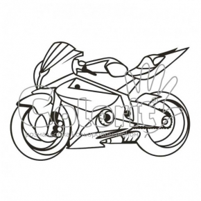 Трафарет для розмальовки піском Мотоцикл H15# - интернет-магазин tricolor.com.ua