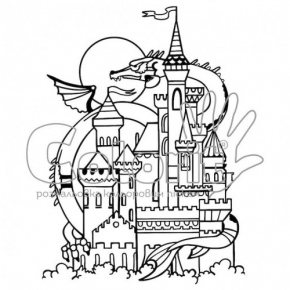 Трафарет для розмальовки піском Замок H20# - интернет-магазин tricolor.com.ua