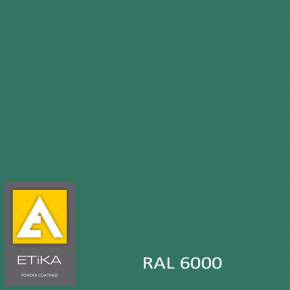 Краска порошковая полиэфирная Etika Tribo Зеленая RAL 6000 глянцевая - интернет-магазин tricolor.com.ua