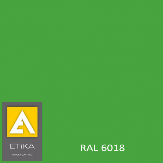 Краска порошковая полиэфирная Etika Tribo Зеленая RAL 6018 текстура - интернет-магазин tricolor.com.ua