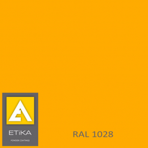 Краска порошковая полиэфирная Etika Elektro Дынно-желтая RAL 1028 глянцевая - интернет-магазин tricolor.com.ua