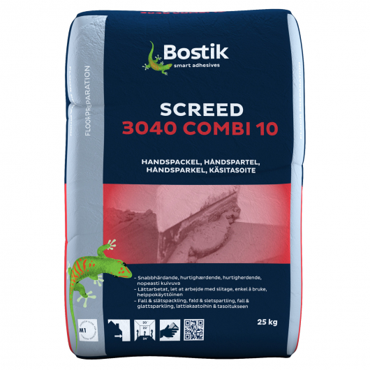 Шпаклівка для підлоги Bostik 3040 Combi 10 товстошарова цементна