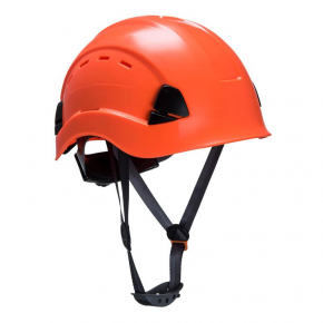 Каска защитная Portwest PS63 для работ на высоте Оранжевая вентилируемая с храповиком