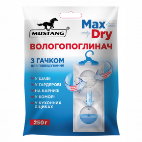 Влагопоглотитель крючок Max Dry Bad Mustang 250г 1шт/пакет