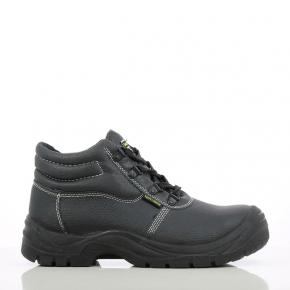 Ботинки Safety Jogger Safetyboy S1P SRC кожаные, металлический подносок, Черные - интернет-магазин tricolor.com.ua