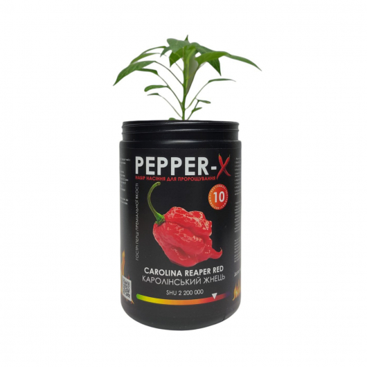 Набір для вирощування гострого перцю Pepper-X Carolina Reaper Red (Каролінський Жнець) - изображение 2 - интернет-магазин tricolor.com.ua