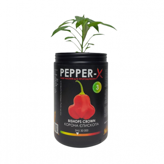 Набір для вирощування гострого перцю Pepper-X Bishops Crown (Корона Єпископа) - изображение 2 - интернет-магазин tricolor.com.ua