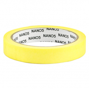 Лента малярная желтая Премиум 18мм x 20м 140 мкм Nano5 - изображение 2 - интернет-магазин tricolor.com.ua