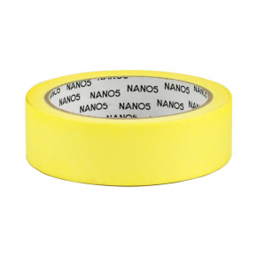 Лента малярная желтая Премиум 30мм x 20м x140 мкм Nano5 - изображение 2 - интернет-магазин tricolor.com.ua