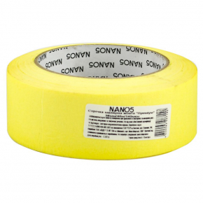 Лента малярная желтая Премиум 38мм x 40м x 140 мкм Nano5 - интернет-магазин tricolor.com.ua