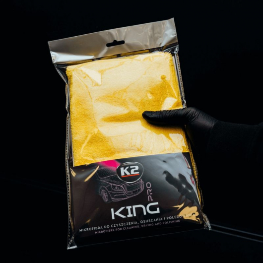 Рушник вологовбиральний для видалення залишків поліролю та воску трикотажний K2 King 40*60 см - изображение 2 - интернет-магазин tricolor.com.ua
