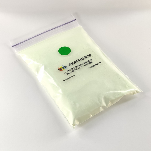 Люмінесцентний пігмент Люмінофор Tricolor Classic Green зелене світіння 5-15 мікрон (пакет) 300 г. - изображение 2 - интернет-магазин tricolor.com.ua