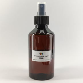Ізопропиловий спирт 99,8% Tricolor (коричневий флакон, з розпилювачем) 200 мл. 1 шт.