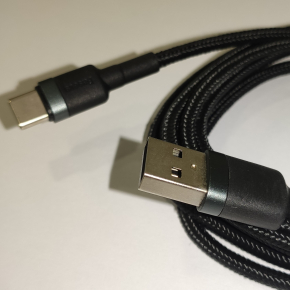 Кабель для заряджання та синхронізації даних BASEUS, USB/Type-C, 3 А,чорний 2 м - изображение 2 - интернет-магазин tricolor.com.ua