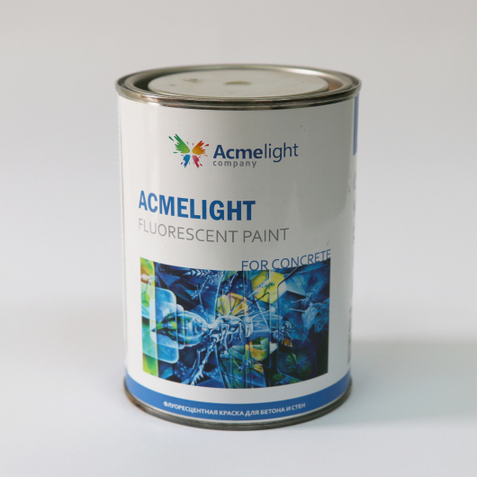 Краска флуоресцентная AcmeLight для бетона оранжевая - изображение 3 - интернет-магазин tricolor.com.ua