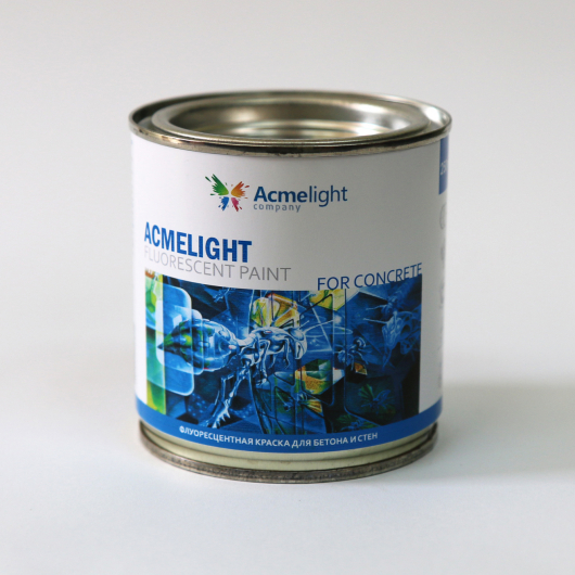 Краска флуоресцентная AcmeLight для бетона белая - изображение 2 - интернет-магазин tricolor.com.ua