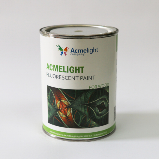 Краска флуоресцентная AcmeLight для дерева голубая - изображение 3 - интернет-магазин tricolor.com.ua