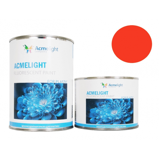Краска флуоресцентная AcmeLight для пластика (2К) оранжевая