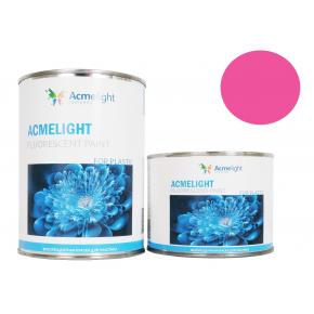 Краска флуоресцентная AcmeLight для пластика (2К) розовая