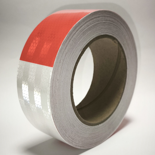 Стрічка світловідбивна червоно-біла для маркування транспорту Line Tricolor 50 мм/45,7 м - интернет-магазин tricolor.com.ua