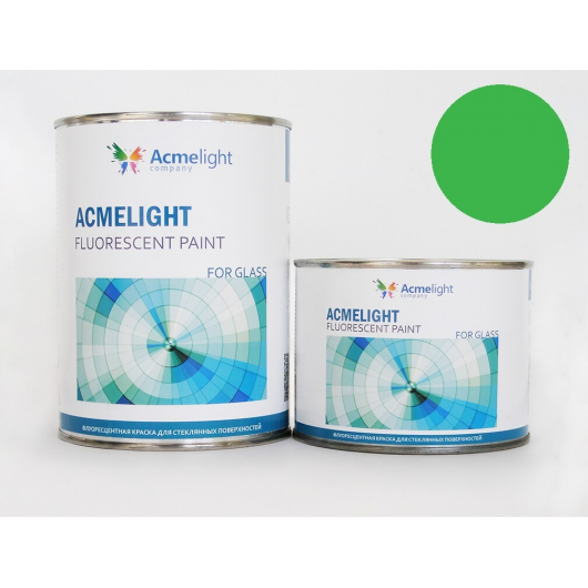 Краска флуоресцентная AcmeLight для стекла (2К) зеленая - изображение 2 - интернет-магазин tricolor.com.ua