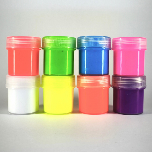 Набір флуоресцентних фарб Tricolor для тканини 25 г. * 8 шт. з 2 пензликами - интернет-магазин tricolor.com.ua